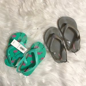 Old Navy Toddler Girl size 8 Flip Flops Bundle